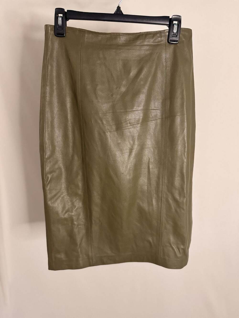 Banana Republic Heritage Collection Olive Green Leather Pencil Skirt